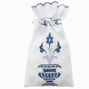 1245.75.01.0 11X19 ΑΡΧΑΙΚΟ ΓΛΑΣΤΡΑ ΜΠΛΕ ΑΣΠΡΟ